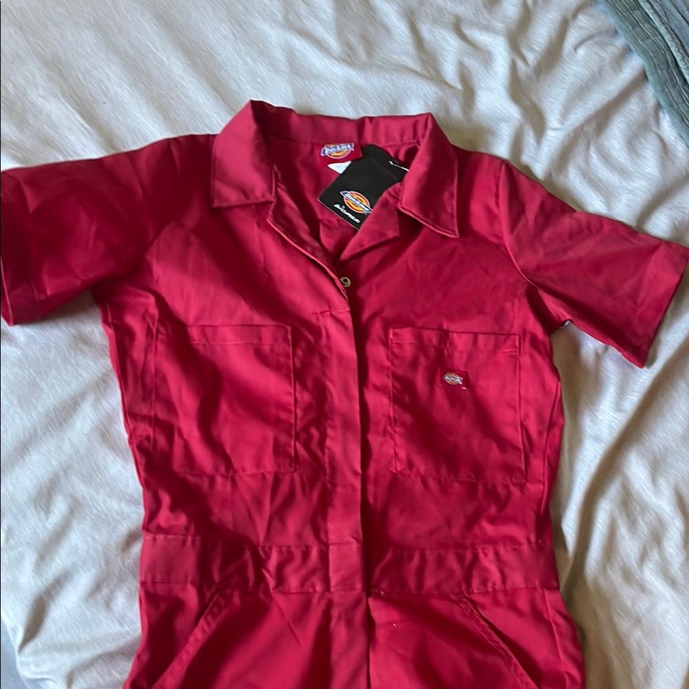 Dickies Bold Red Workwear Jumpsuit